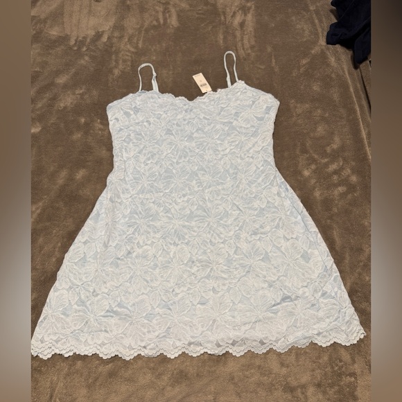 ✨ Anthropologie Sleeveless Lace Mini Dress Sz XL - Picture 6 of 7